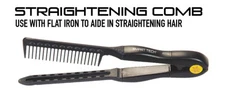 Straightening Comb, Tension Comb, Flat Iron Comb, Heat Resistant- 2 Pack
