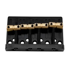 Musiclily Pro Black 57mm 2-1/4 inch Hardtail Brass Saddle 4 String Bass Bridge