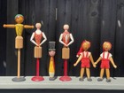 Vintage Swedish Wooden Napkin Dolls Lot & Misc Other Wooden Dolls — photo 1