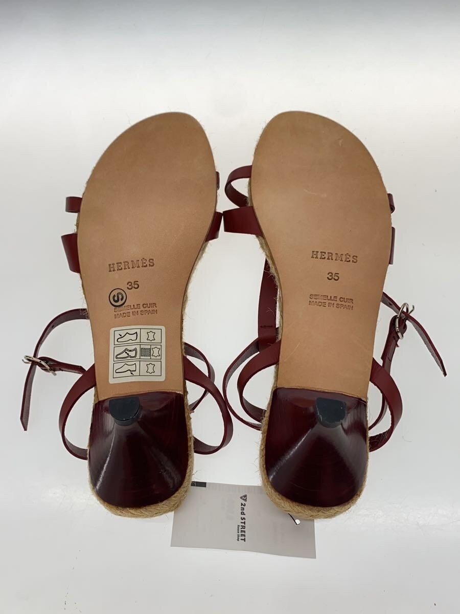 Hermes Heels Straps Sandals Bordeaux Size 35 US About5 For Women thumbnail 23