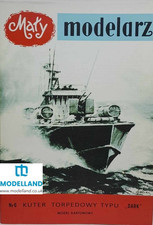 Card Paper Model Kit Maly Modelarz Orginal Reprint Dark Class Torpedo Boat Model