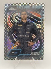 2024 Topps Chrome Formula 1 F1 Juan Manuel Correa Checker Flag Refractor