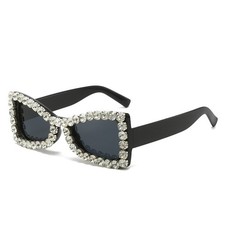 Hip Hop Butterfly Sun Glasses Rhinestone Shiny Dance Party TR90 Sunglasses UV400