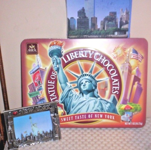 I Heart New York Pewter Frame Ny Astor Chocolate Tin With Statue Of Liberty Ebay