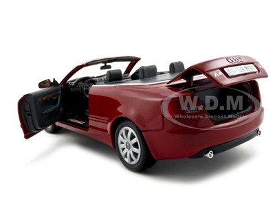 2004 AUDI A4 CONVERTIBLE RED 1:18 DIECAST MODEL CAR BY MOTORMAX