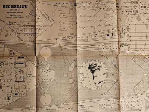 Modellbaupläne Baupläne LOK Plan Modelarskie Richelieu Schlachtschiff - Bild 10 von 13