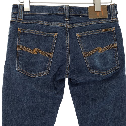 Nudie Vaqueros Estrecho Long John Hombre Stretch Delgado Skinny Ie4 Talla W30 - Imagen 3 de 9
