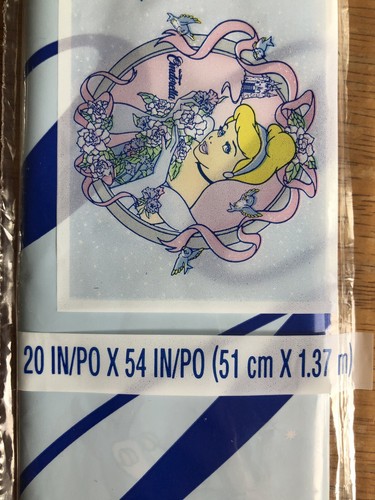 Large Disney Princess CINDERELLA Happy Birthday Banner 20”x54” Blue Made In USA - Picture 4 of 6