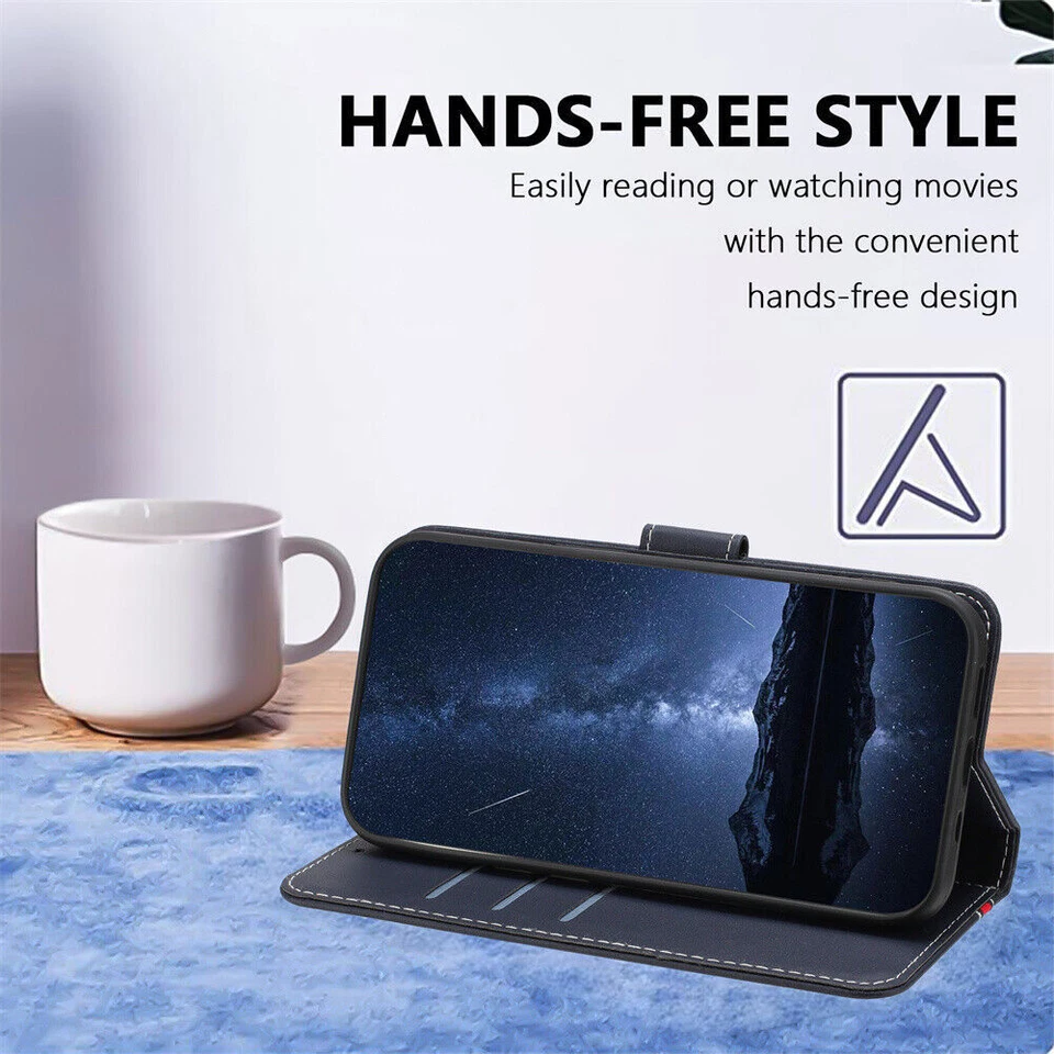 Splice Leather Wallet Phone Case for Xiaomi Redmi 14C K80 13C K70E K60 12 9 A3 - Image 4 of 4