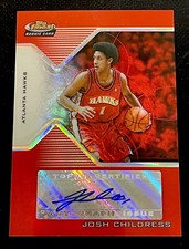 2004-05 Topps Finest #176 Red Refractor 43/79 Josh Childress Rookie Auto