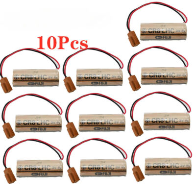 10pcs FDK CR8.LHC 17450 3V Battery Memory Backup Power Battery Brown plug