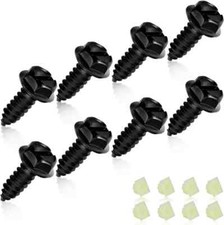 Universal License Plate Screws for Fastening License Plates, Nylon Screw Inserts