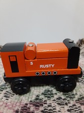 Thomas & Friends Wooden Railway Rusty With Dumper And Cement Mixer 2003