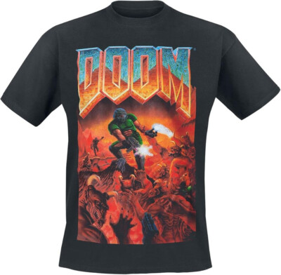 DIFUZED ID SOFTWARE CLASSIC DOOM VIDEO GAME BOXART T-SHIRT XL SIZE SEALED
