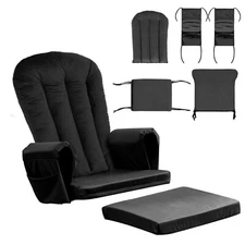 Large 5pc Glider Cushion Replacement Rocking Chair Cushion Recliner Ottoman Pad 