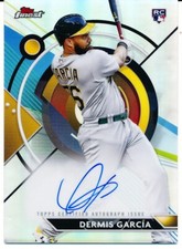 2023 Topps Finest Autograph Dermis Garcia RC Auto Athletics