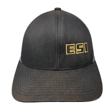ESI Snapback Trucker Hat Black OS Adjustable Embroidered Mesh Pacific Headwear