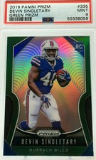 2019 Panini Prizm  Devin Singletary Green Prizm Rookie Card PSA 9