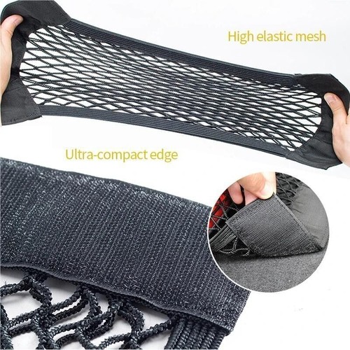 15.7x9.8" Trunk Cargo Seat Mesh Storage Elastic String Net Organizer Pouch Bag - Picture 4 of 13