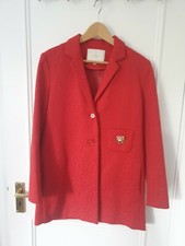 Maje Long Jacket Red With Tiger Head