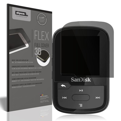 Full Cover Privacy Blickschutzfolie für SanDisk Clip Sport Plus Folie Anti-Shock