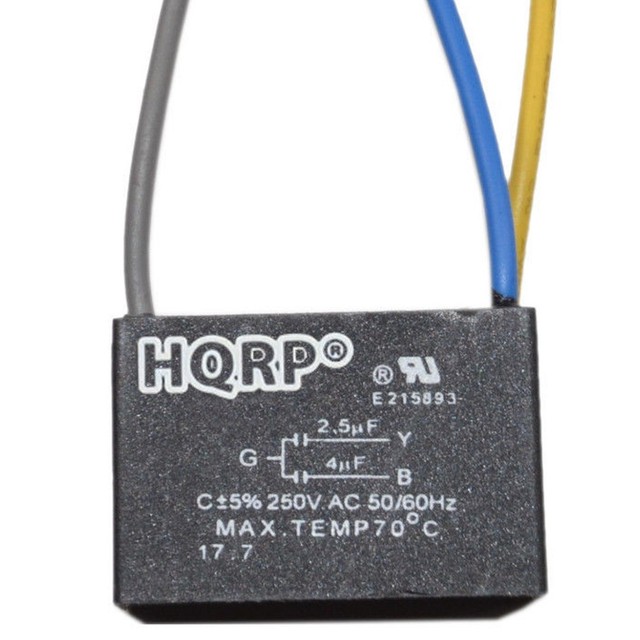 HQRP Replacement Capacitor for Hampton Bay Ceiling Fan Cbb61 2.5uf 4uf