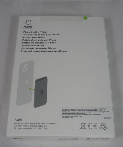 Véritable Apple Cuir Magsafe Portefeuille Carte pour IPHONE 12,13,14 & 15 - Nuit - Photo 3 sur 8