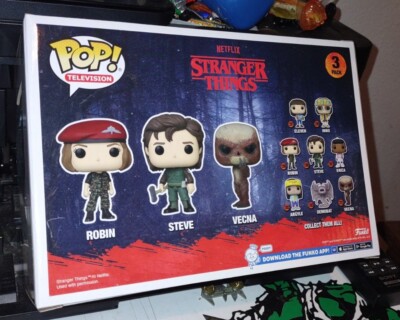 Funko POP Stranger Things Robin Steve Vecna 3 Pack & Robin Nancy 2
