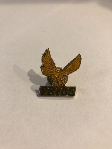 Yellow American Bald Eagle PRIDE Metal Enamel Lapel Pin - Picture 5 of 8