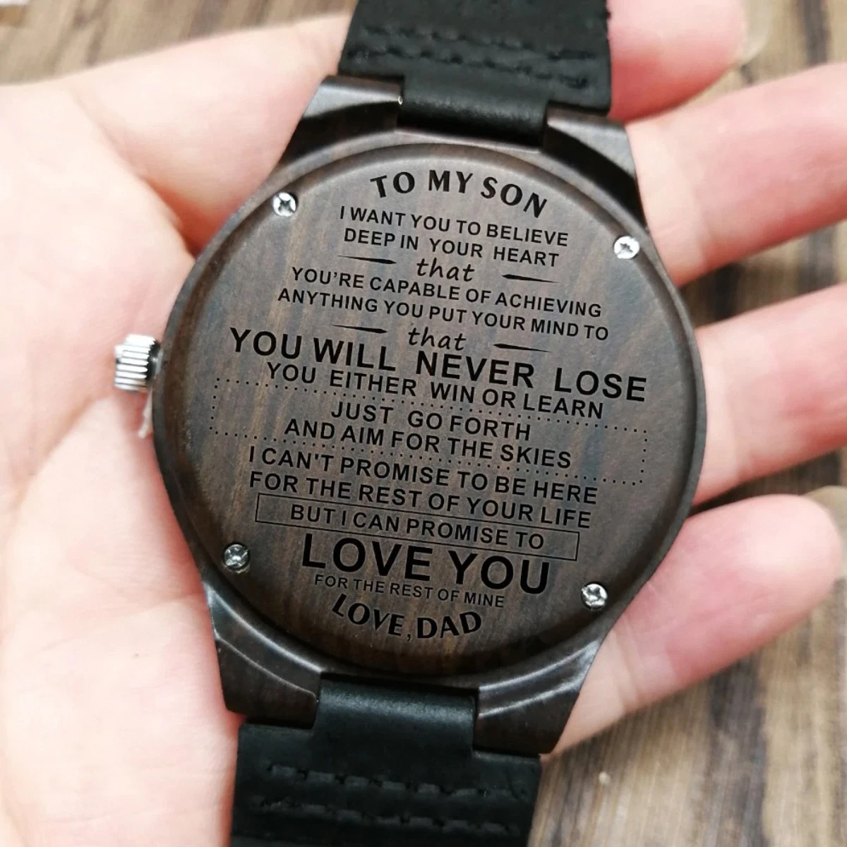 Engraved watches for dad cheap