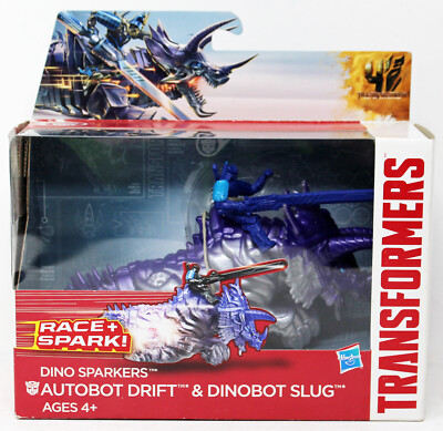 Transformers - Dino Sparkers - Autobot Drift & Dinobot Slug - Race + Spark