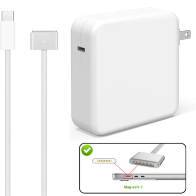 For Apple 96W USB-C to Mag 3 Cable Charger Power Adapter MacBook