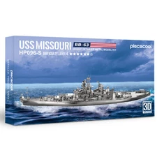 Piececool 3D Model Kits For Adult USS Missouri (BB-63) Metal Puzzles Model Kits
