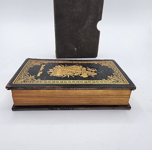 Antique German 1888 Religious Lutheran Hymnal Song Book Leather Bound Book Boxed - Picture 4 of 14