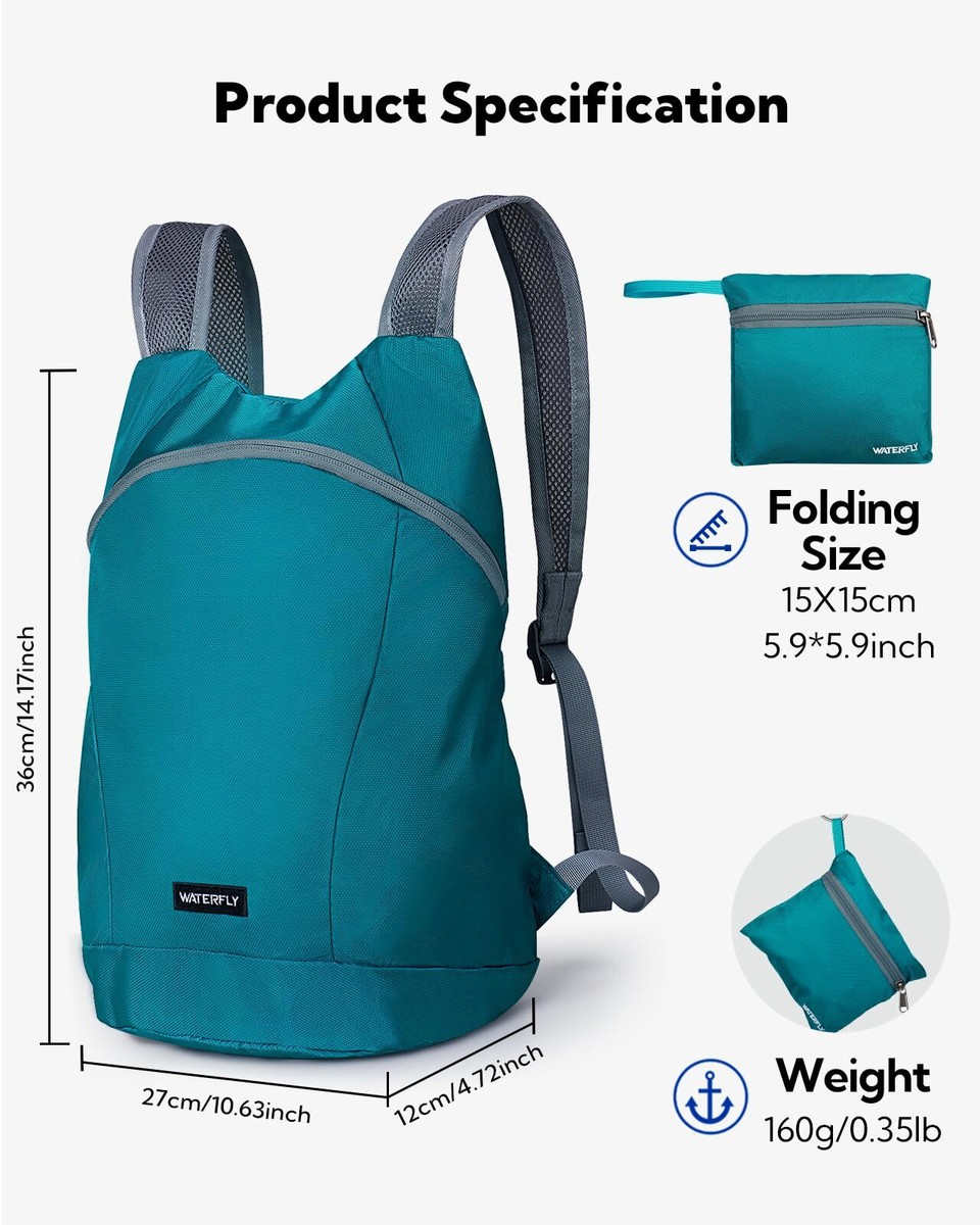 Ultraleicht Faltbar Rucksack 15L Klein Packable Wanderrucksack