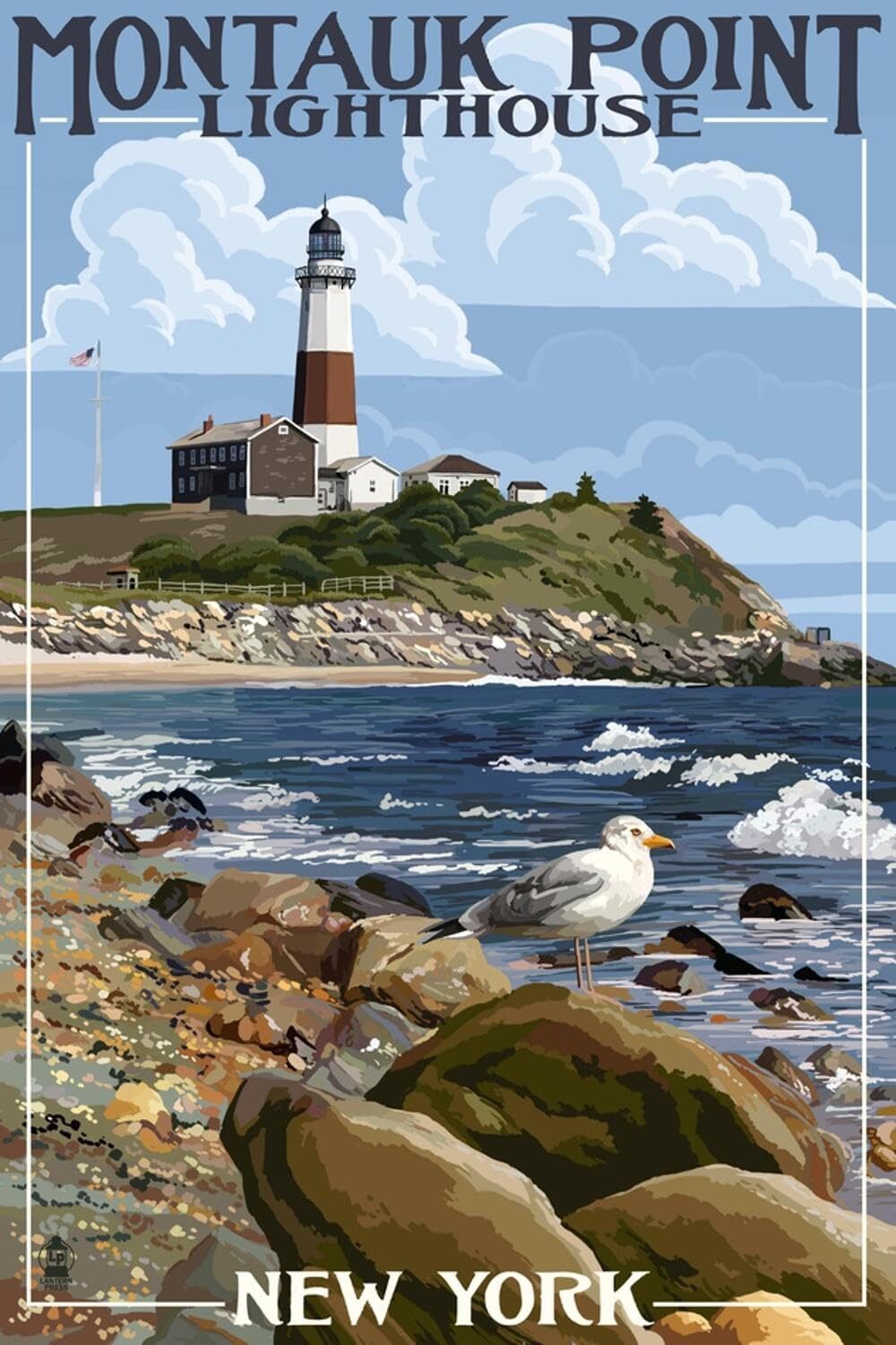 Wall Art Print Montauk Point Lighthouse - New York by Lantern Press, 16