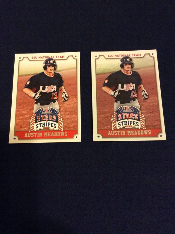 2015 Panini Stars & Stripes 2-Card Lot Austin Meadows