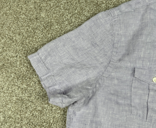 Murano Baird McNutt Linen Shirt Mens Extra Large Purple Slim Fit Lightweight XL - Picture 4 of 9
