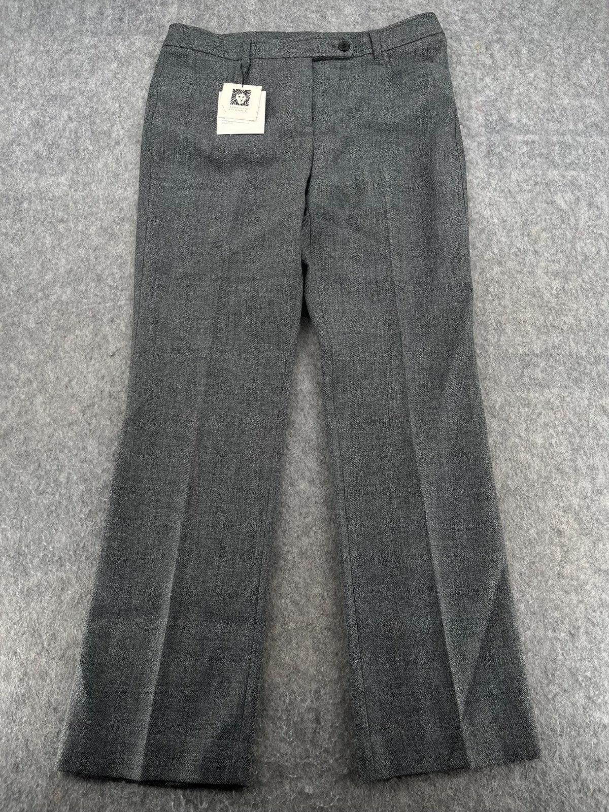 Anne Klein Pants Womens Size 12 Gray Career Office Work Boot Cut Trousers