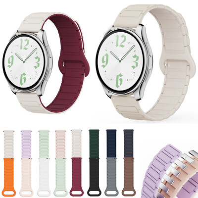 20 22mm Silicone Band Magnetic Loop Strap For Samsung Galaxy Watch 7 Huawei GT4
