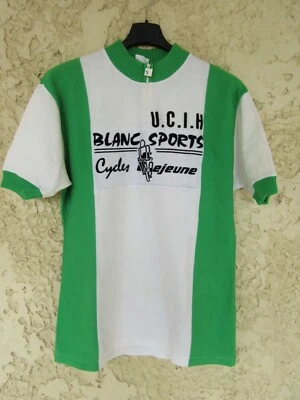 Maillot Cycles LEJEUNE Blanc Sports U.C.I.H HEROUVILLE shirt trikot camiseta 5 - Photo 1/4