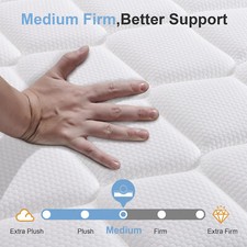 Image of Twirest Memory Foam &Spring Mattress.3ft Single,4ft,4ft6 Double,5ft,22-25CM Thic
