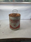 VINTAGE TEXACO MOTOR OIL 5 GALLON CAN GAS STATION GARAGE ADVERTISING SIGN