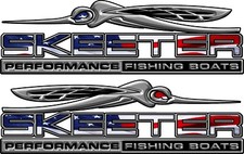 Calcomanías de vinilo SKEETER Performance barco de pesca logotipo bandera de EE. UU./vehículo embarcación