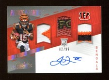 Maglia John Ross 2017 Absolute Rookie Premiere Triple Relic Ball Auto Bengals