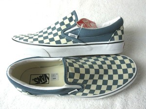 vans slip on blue mirage