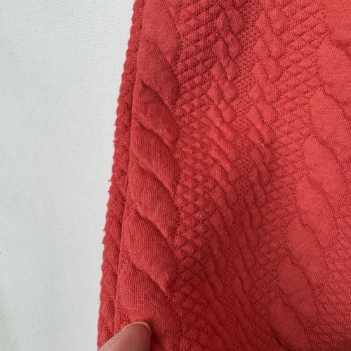 Diamond Tea Robe Womens 1X Plus Pink Cable Knit Floor length Belted Comfort Soft - Picture 17 of 17