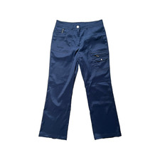 Womens Dress Pants Navy Light-weight Career Corporate Workwear Minimalist Career