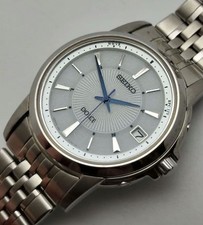 Seiko Dolce Blue Radio Solar Watch 3H Hands Super Clear Coating