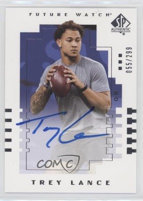 2021 Upper Deck Goodwin Champions 55/299 Trey Lance #00T-LA Rookie Auto RC uk2